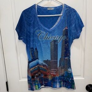 Skyline Blue Women's Short Sleeve Top